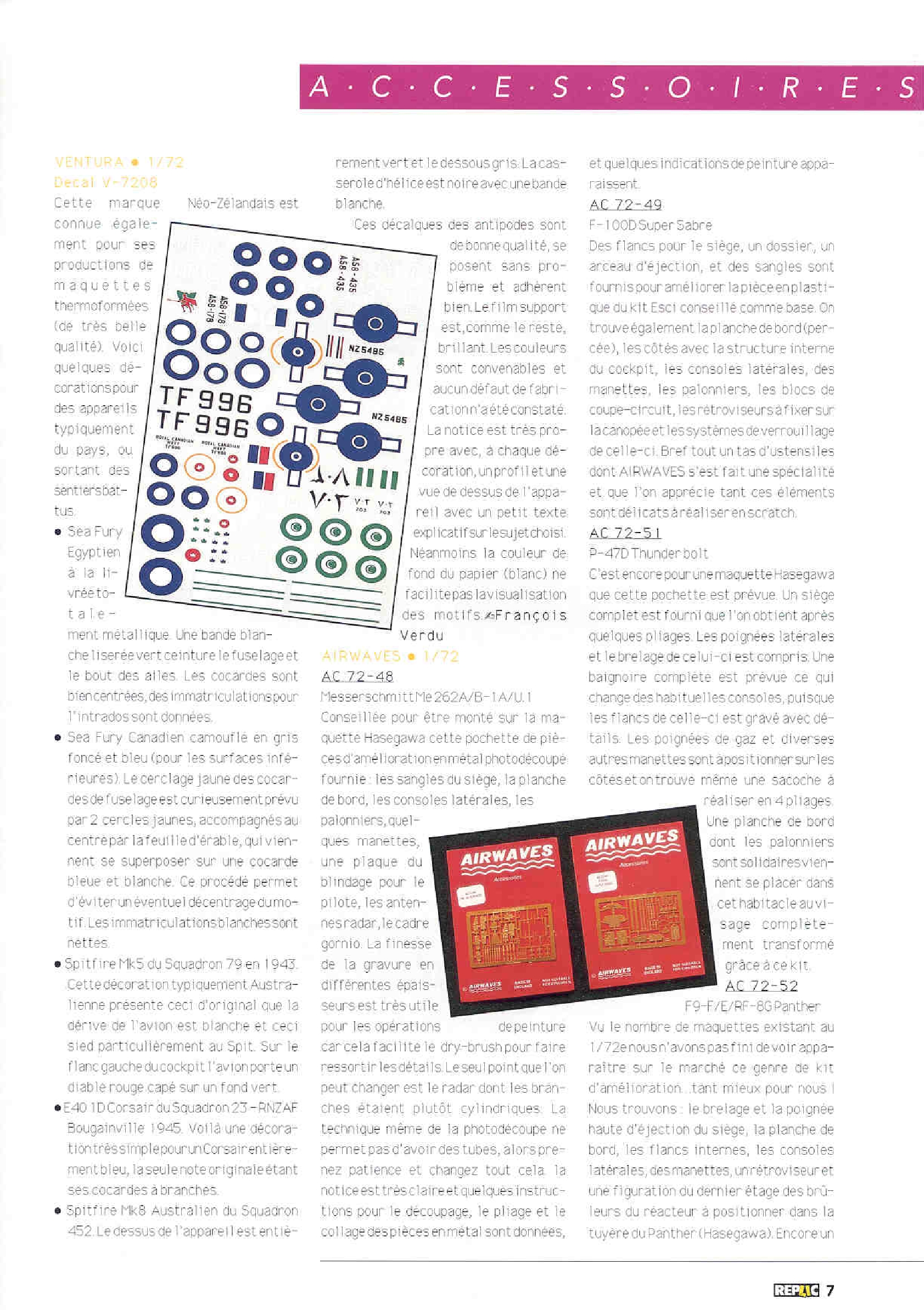 Replic 007 - He 219, FIAT G-50, F-89 Scorpion